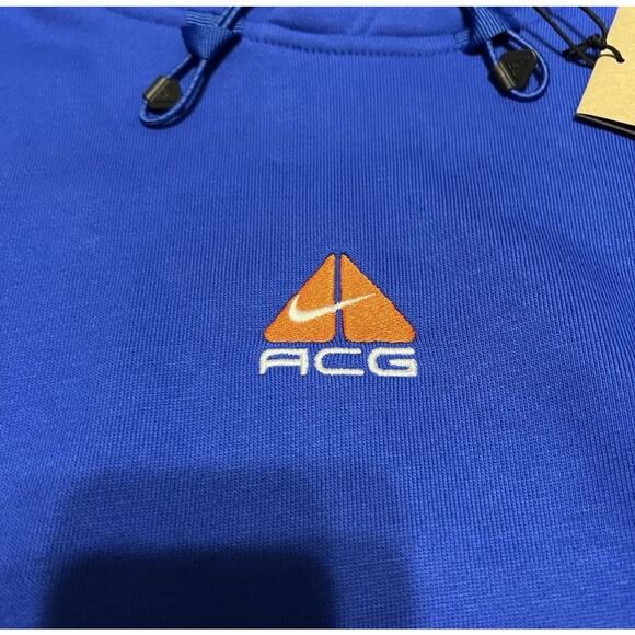 RARE Nike ACG Heavyweight Fleece Hoodie Blue (DH3087-480) Men’s Size Large NEW - Picture 3 of 9
